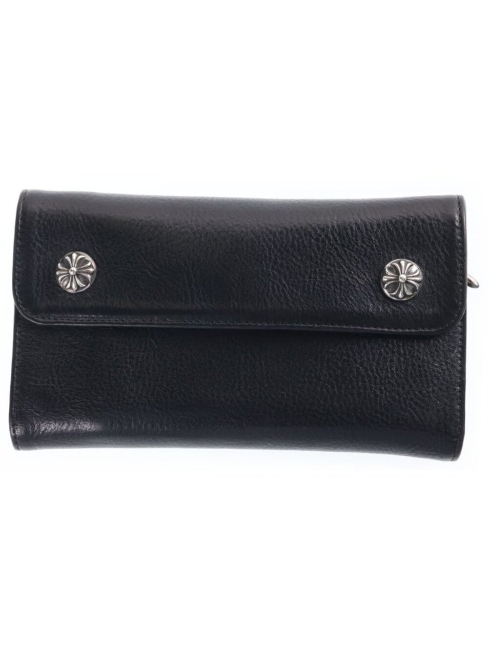 Chrome Hearts Wave Leather Wallet Black